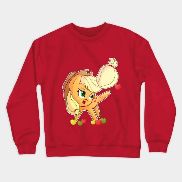 Chibi Applejack Crewneck Sweatshirt by vcm1824